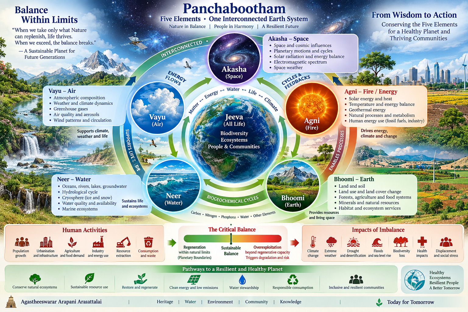 Earth-system sustainability reference diagram
